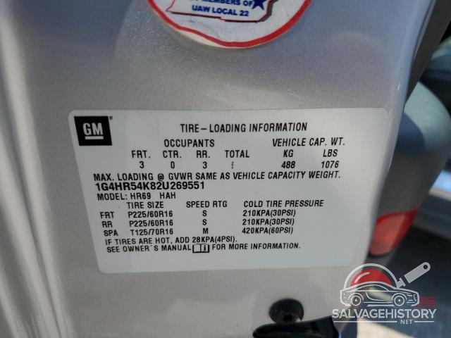 1G4HR54K82U269551 2002 BUICK LESABRE photo no. 12