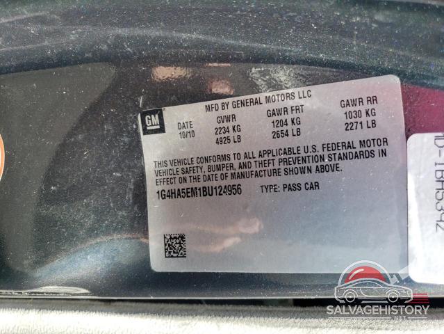 1G4HA5EM1BU124956 2011 BUICK LUCERNE photo no. 12