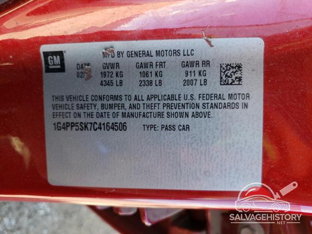 1G4PP5SK7C4164506 2012 BUICK VERANO photo no. 12