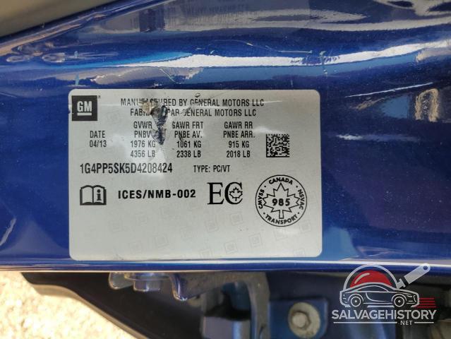 1G4PP5SK5D4208424 2013 BUICK VERANO photo no. 12