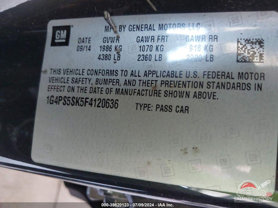 1G4PS5SK5F4120636 2015 BUICK VERANO photo no. 9