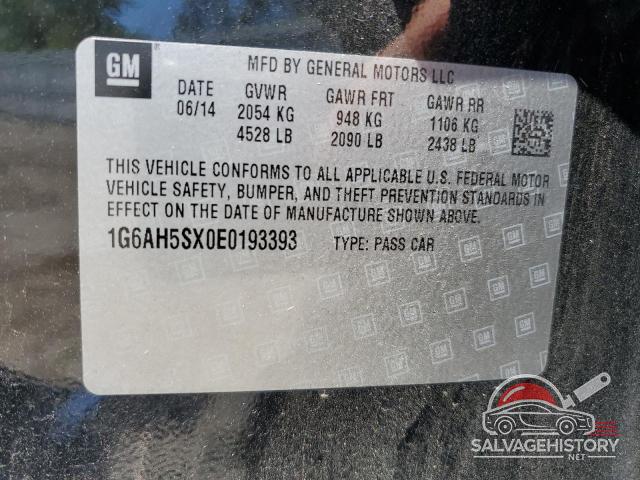 1G6AH5SX0E0193393 2014 CADILLAC ATS photo no. 13