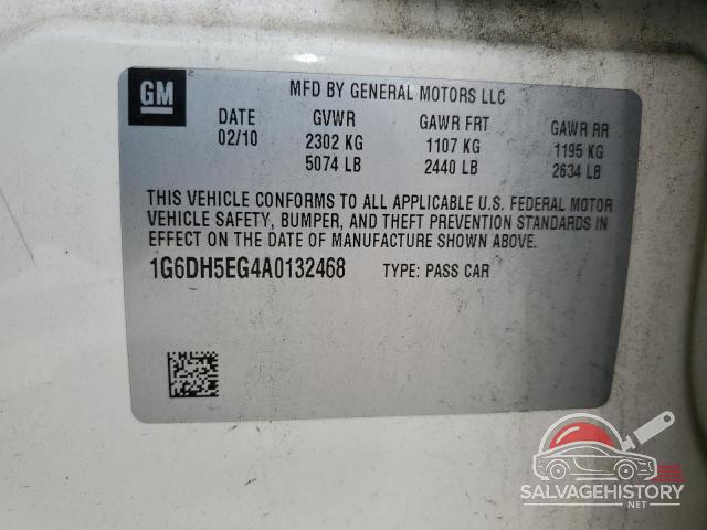 1G6DH5EG4A0132468 2010 CADILLAC CTS photo no. 12