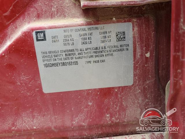 1G6DH5EY3B0163155 2011 CADILLAC CTS photo no. 12