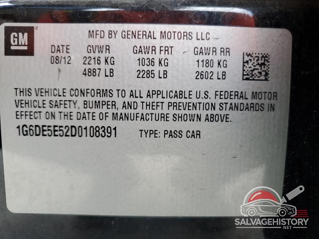 1G6DE5E52D0108391 2013 CADILLAC CTS photo no. 12