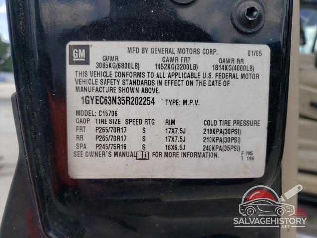 1GYEC63N35R202254 2005 CADILLAC ESCALADE photo no. 13