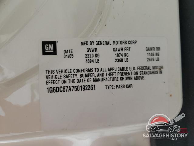 1G6DC67A750192361 2005 CADILLAC STS photo no. 13
