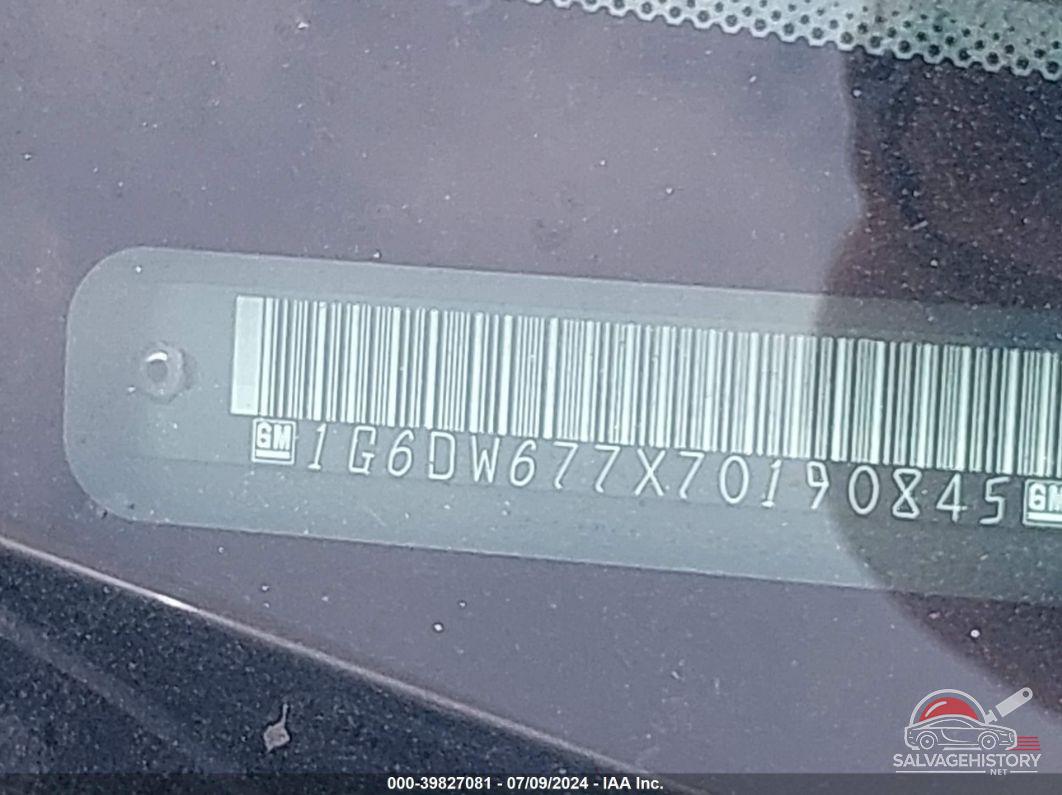 1G6DW677X70190845 2007 CADILLAC STS photo no. 9