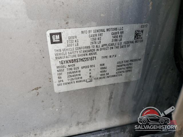 1GYKNBRS7HZ261671 2017 CADILLAC XT5 photo no. 12