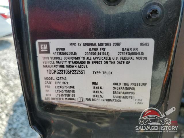 1GCHC23103F232531 2003 CHEVROLET ALL Models photo no. 12