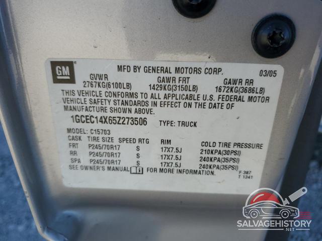 1GCEC14X65Z273506 2005 CHEVROLET ALL Models photo no. 12