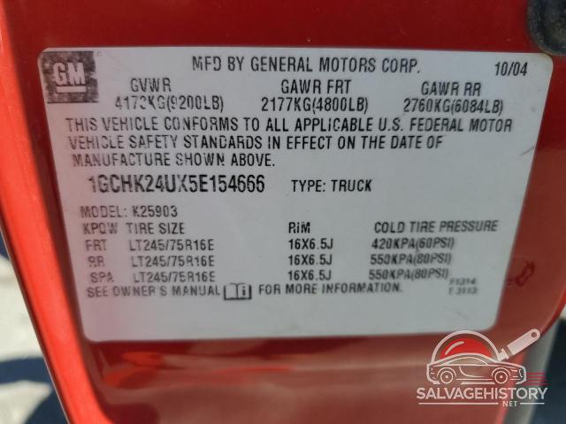 1GCHK24UX5E154666 2005 CHEVROLET ALL Models photo no. 12