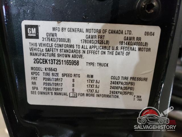 2GCEK13T251165958 2005 CHEVROLET ALL Models photo no. 12