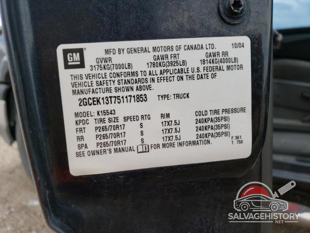 2GCEK13T751171853 2005 CHEVROLET ALL Models photo no. 13