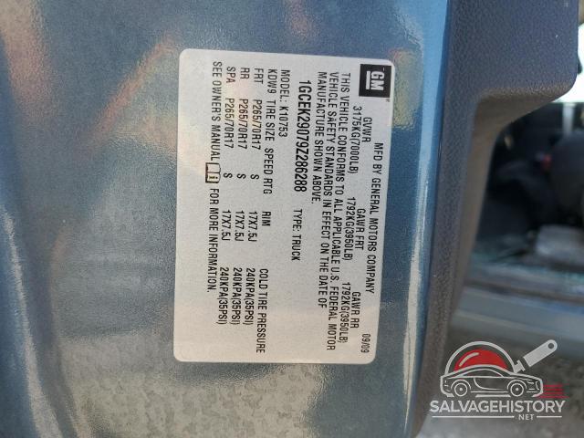 1GCEK29079Z286288 2009 CHEVROLET ALL Models photo no. 12