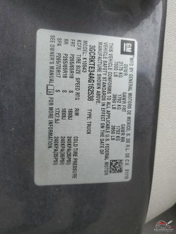 3GCRKTE34AG162538 2010 CHEVROLET ALL Models photo no. 13