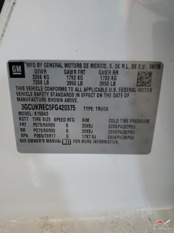 3GCUKREC5FG420375 2015 CHEVROLET ALL Models photo no. 12