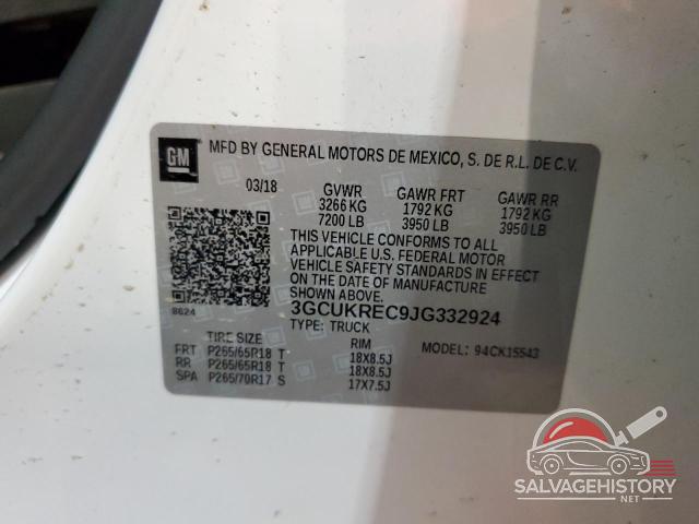 3GCUKREC9JG332924 2018 CHEVROLET ALL Models photo no. 12