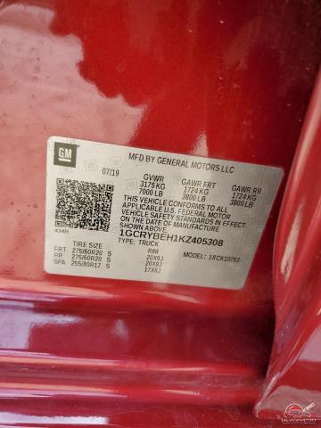 1GCRYBEH1KZ405308 2019 CHEVROLET ALL Models photo no. 12