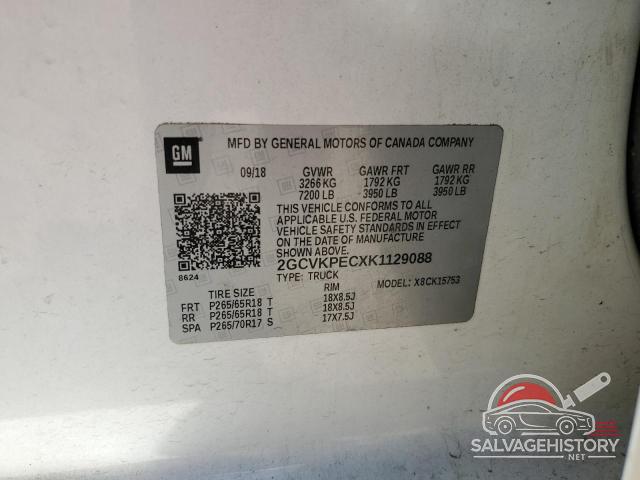 2GCVKPECXK1129088 2019 CHEVROLET ALL Models photo no. 12