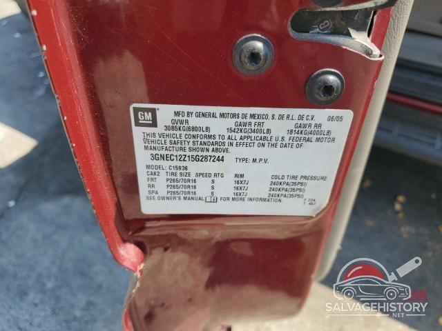 3GNEC12Z15G287244 2005 CHEVROLET AVALANCHE photo no. 12
