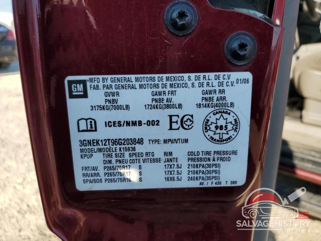3GNEK12T96G203848 2006 CHEVROLET AVALANCHE photo no. 13