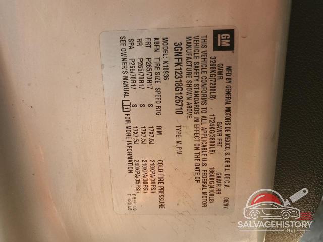 3GNFK12318G126710 2008 CHEVROLET AVALANCHE photo no. 12