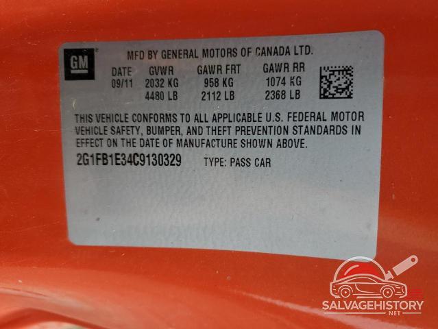 2G1FB1E34C9130329 2012 CHEVROLET CAMARO photo no. 12