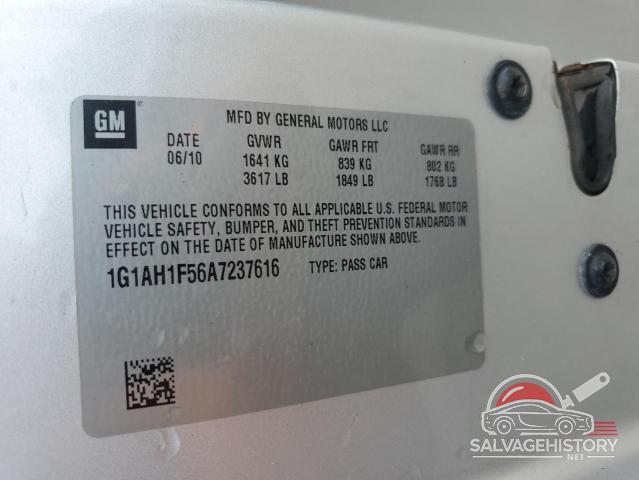 1G1AH1F56A7237616 2010 CHEVROLET COBALT photo no. 12