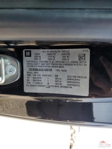 1GCHSBEAXG1345700 2016 CHEVROLET COLORADO photo no. 12