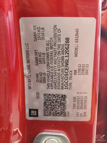 1GCGSCEN6L1206288 2020 CHEVROLET COLORADO photo no. 12