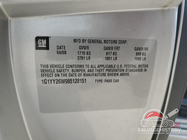 1G1YY26W985128151 2008 CHEVROLET CORVETTE photo no. 13