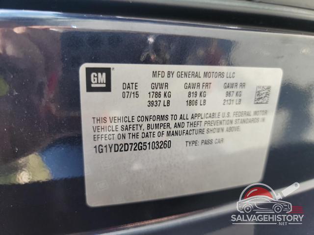 1G1YD2D72G5103260 2016 CHEVROLET CORVETTE photo no. 10