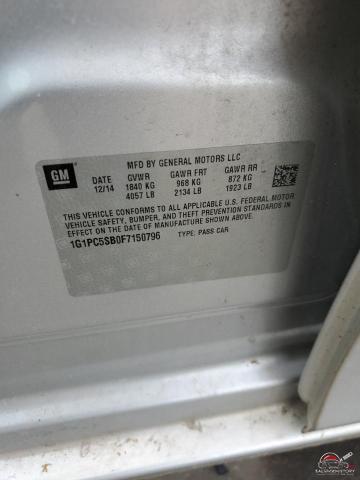 1G1PC5SB0F7150796 2015 CHEVROLET CRUZE photo no. 12