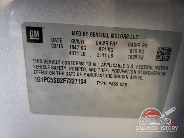 1G1PC5SB2F7227104 2015 CHEVROLET CRUZE photo no. 12