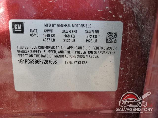 1G1PC5SB6F7287693 2015 CHEVROLET CRUZE photo no. 12