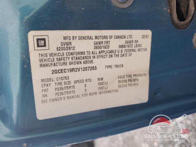 2GCEC19R2V1207263 1997 CHEVROLET GMT photo no. 12