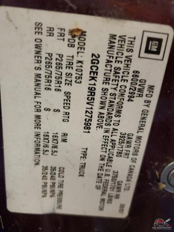 2GCEK19R5V1275981 1997 CHEVROLET GMT photo no. 12