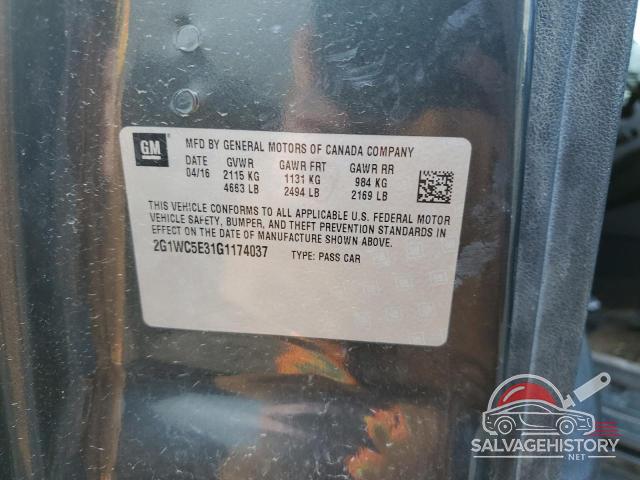 2G1WC5E31G1174037 2016 CHEVROLET IMPALA photo no. 13