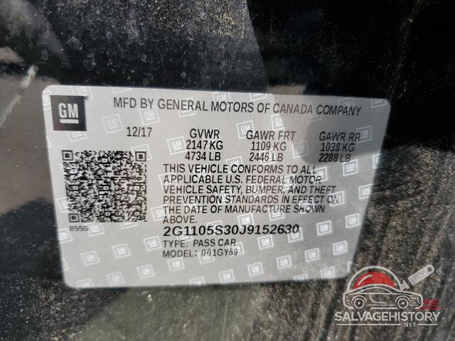 2G1105S30J9152630 2018 CHEVROLET IMPALA photo no. 13