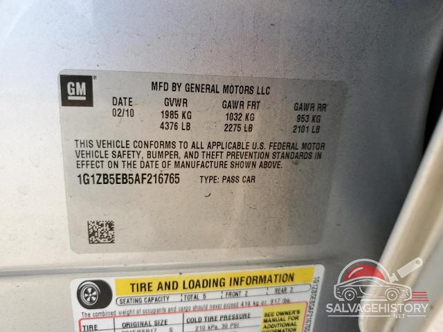 1G1ZB5EB5AF216765 2010 CHEVROLET MALIBU photo no. 13