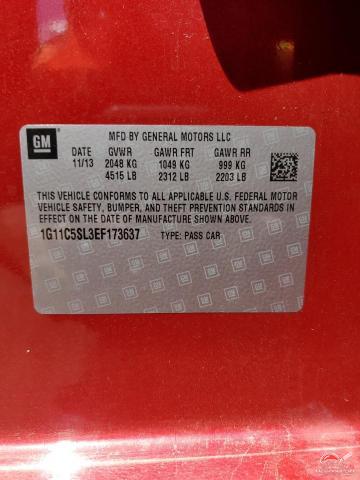 1G11C5SL3EF173637 2014 CHEVROLET MALIBU photo no. 12