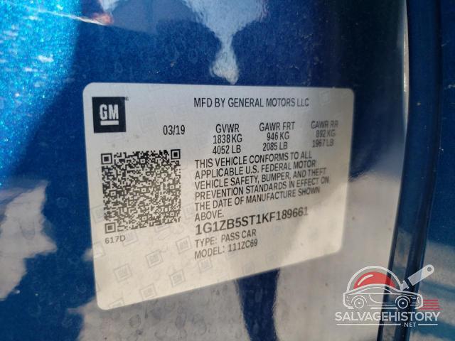 1G1ZB5ST1KF189661 2019 CHEVROLET MALIBU photo no. 12