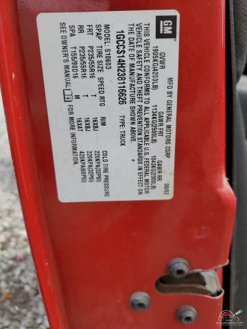 1GCCS14H238116626 2003 CHEVROLET S10 photo no. 12