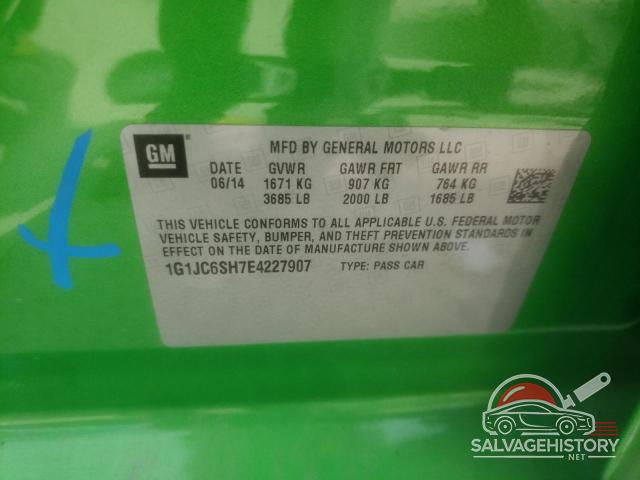 1G1JC6SH7E4227907 2014 CHEVROLET SONIC photo no. 13