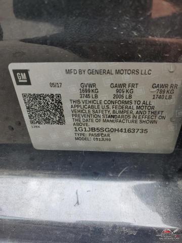 1G1JB5SG0H4163735 2017 CHEVROLET SONIC photo no. 12