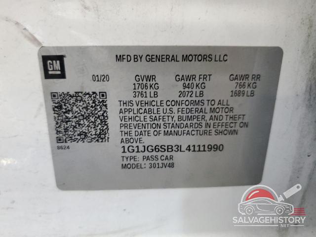 1G1JG6SB3L4111990 2020 CHEVROLET SONIC photo no. 12