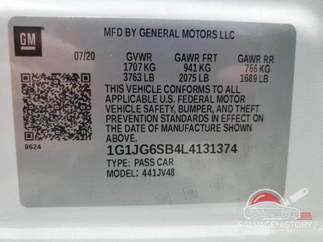 1G1JG6SB4L4131374 2020 CHEVROLET SONIC photo no. 13