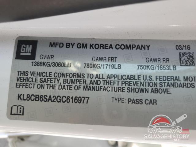 KL8CB6SA2GC616977 2016 CHEVROLET SPARK photo no. 13