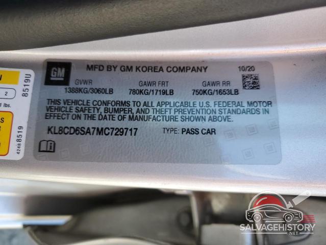 KL8CD6SA7MC729717 2021 CHEVROLET SPARK photo no. 12